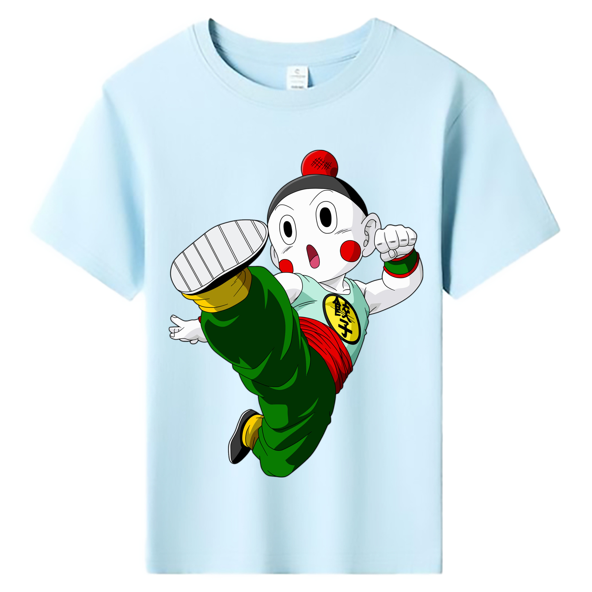 （画像用） ドラゴンボール 餃子（チャオズ）DRAGON BALL Chaoz 綿100％キッズTシャツ（フロントプリント）
